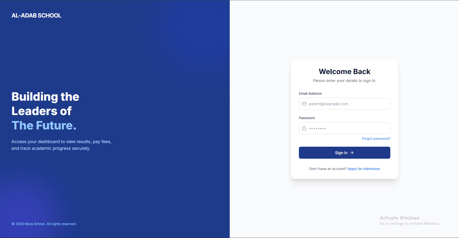 School Portal Dashboard